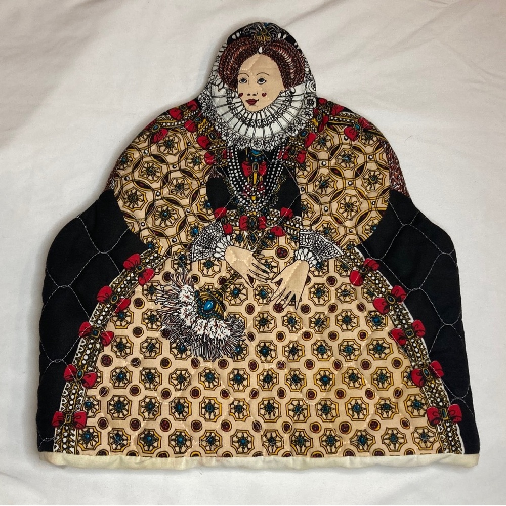 Vintage Francers Worters Queen Elizabeth I First Quilted Tea Cozy England